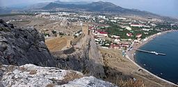 View of Sudak from Genoese Fortress.jpg