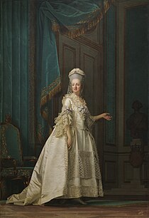 Julianna Mária özvegykirályné 1776-ban, régensége idején (Vigilius Eriksen)