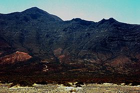 Vista del pico Zarza, a la izquierda.