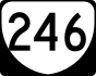 Маркер State Route 246 