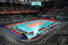 Earls Court hosted the volleyball matches during the 2012 Summer Olympics. Volleyball Earls Court.jpg