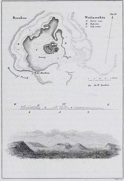 File:Waitomokia, an extinct volcano on Manukau Harbour, South of Onehunga (circa 1860).jpg