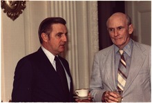 Cranston (right) with Vice President Walter Mondale, September 20, 1977