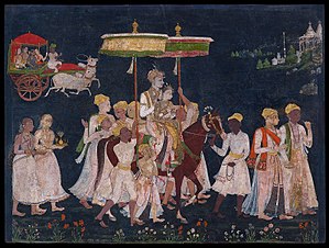 Wedding procession of Muhammad Quli Qutb Shah with Bhagmati. Wedding procession of Muhammad Quli Qutub Shah.jpg