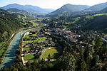 Hohenwerfen kalesinden Werfen'in görünümü (Eylül 2006)