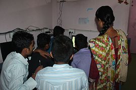 Participants during presentation of WLE