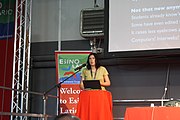 Secondary education by Esther Solé at Wikimania 2016 in Esino Lario.