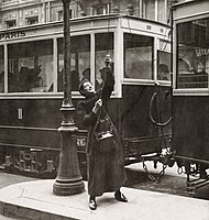 Woman operating a tram in Lorraine