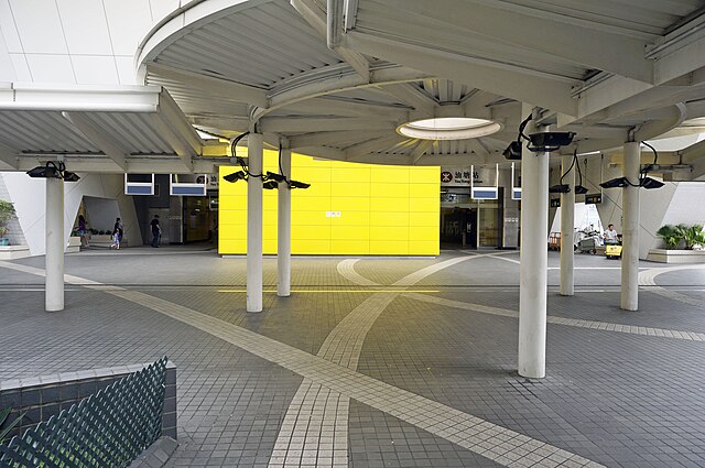 Yau Tong station Exit A in August 2018