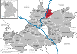 Läget för Zapfendorf i Landkreis Bamberg