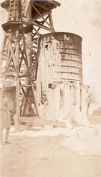 File:"'Sunny' Texas" Photograph of water-tower covered in ice. (3569883981).jpg