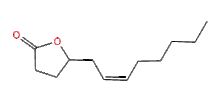 מבנה השלד של (Z) -6-dodecen-4-olide