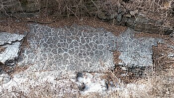 반야월층에 드러난 고산골 화석지 건열 구조 북위 35° 49′ 39.9″ 동경 128° 36′ 12.0″﻿ / ﻿북위 35.827750° 동경 128.603333° ﻿ / 35.827750; 128.603333