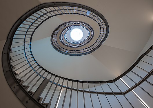 Spiral staircase in the University Children's Hospital in Heidelberg