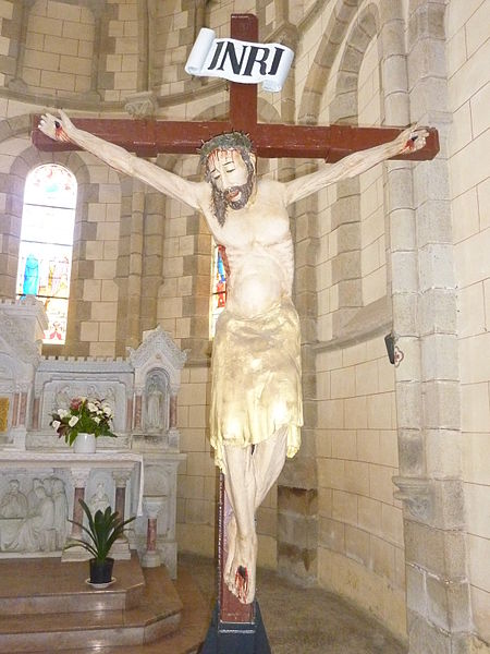 File:012 Lanmeur Eglise paroissiale Christ en croix.JPG