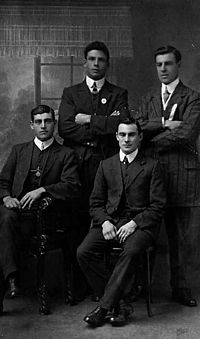 Port Adelaide's 1911 State Representatives: Angelo Congear, Harold Oliver, Sampson Hosking and Frank Hansen. 1911 Port Adelaide State representatives.jpg