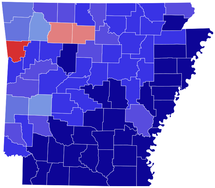 File:1936 Arkansas gubernatorial election results map by county.svg