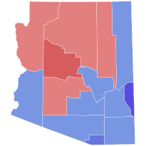 1966 Arizona gubernatorial election results map by county.svg