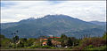 View of the Papikio mountain from the train station.