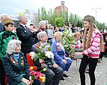 Русский: День Победы в Донецке