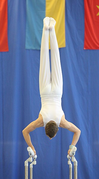 File:2019-05-25 Budapest Cup age group III all-around competition parallel bars (Martin Rulsch) 156.jpg