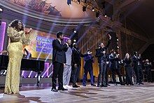 A group of performers on stage at the 2022 ceremony celebrating Lionel Richie. 2022 Gershwin Prize for Popular Song (51930549679).jpg