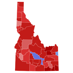 2022 Idaho Treasurer election results map by county.svg