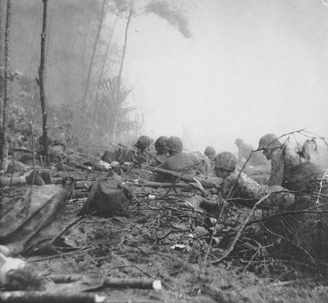 1st Battalion, 3rd Marines engaged during the landing at Cape Torokina.