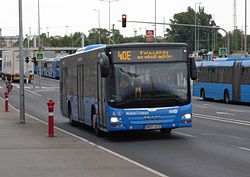 40E busz Kelenföld vasútállomásnál