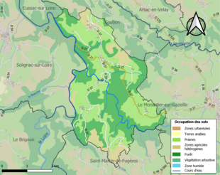 Kolorowa mapa przedstawiająca zagospodarowanie terenu.