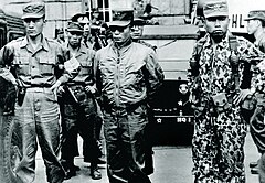 Image 15Major General Park Chung-hee (center) during the May 16 coup (from History of South Korea)