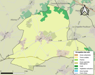 Kolorowa mapa przedstawiająca użytkowanie gruntów.