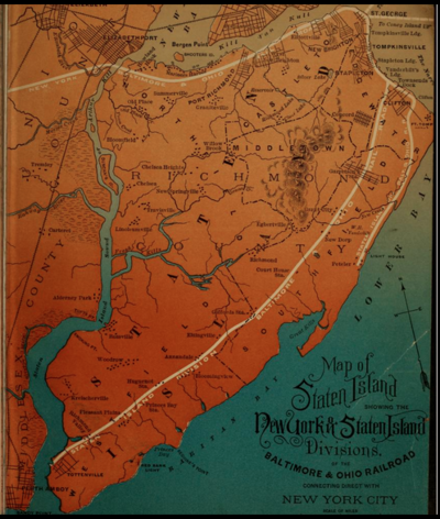 1885 Staten Island Rapid Transit Company map