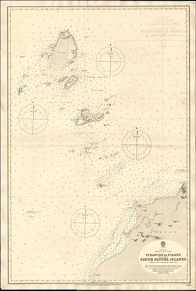 File:Admiralty Chart No 2104 Tanjung Bayung to Tanjung Datu including South Natuna Islands, Published 1909.jpg