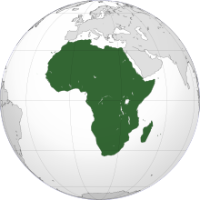 Africa (orthographic projection) blank.svg