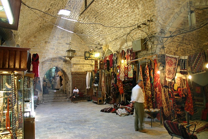 File:Aleppo, textile suq market.jpg