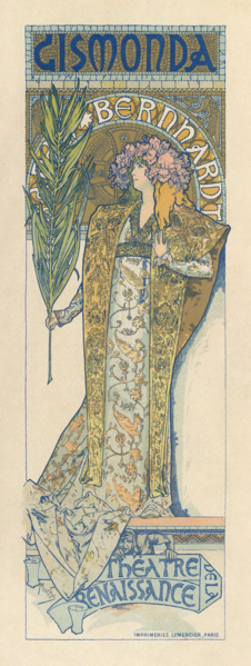 File:Alphonse Mucha - Poster for Victorien Sardou's Gismonda starring Sarah Bernhardt.png