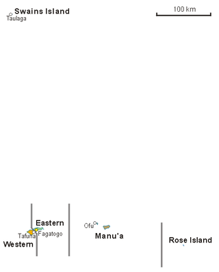 Mapa Samoa Amerykańskiego