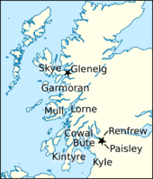 Map of Britain and Ireland