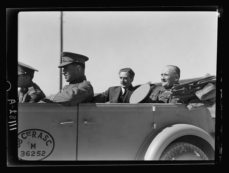 File:Arrival in Palestine of Mr. Antony (i.e., Anthony) Eden. Mr. Eden & Brig. Gen. Allan starting drive in open car, close up LOC matpc.20136.jpg