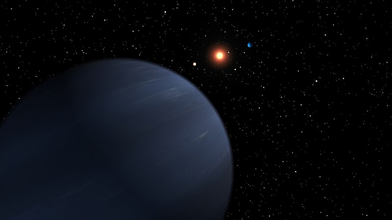 File:Artist's concept shows four of the five planets that orbit 55 Cancri, a star much like our own.jpg