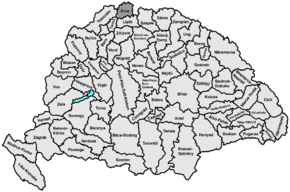 Hartă de poziționare pentru Comitatul Árva