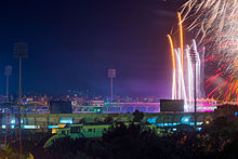 Fireworks at the launch of a Bangladesh Premier League season BPL Fire Works.jpg