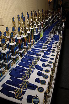 Some trophies and medallions at the annual awards banquet. BUDLTrophies1.jpg