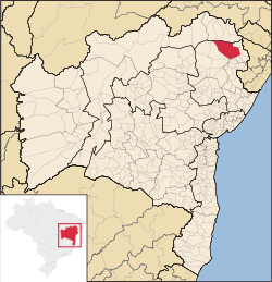Localização de Jeremoabo na Bahia