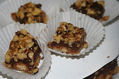 Bars topped with walnuts Bars with walnuts.jpg