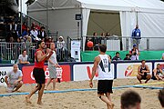 Deutsch: Beachhandball Europameisterschaften 2019 (Beach handball Euro); Tag 6: 7. Juli 2019 – Männerfinale, Dänemark-Norwegen 2:0 (25:18, 19:16) English: Beach handball Euro; Day 6: 7 July 2019 – Men's Final – Denmark-Norway 2:0 (25:18, 19:16)