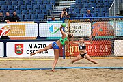 Deutsch: Beachhandball Europameisterschaften 2019 (Beach handball Euro); Tag 2: 3. Juli 2019 – Frauen, Vorrunde Gruppe D, Ukraine-Deutschland 2:0 (23:22, 32:24) English: Beach handball Euro; Day 2: 3 July 2019 – Women Preliminary Round Group D – Ukraine-Germany 2:0 (23:22, 32:24)