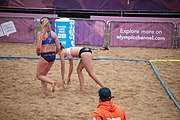 Deutsch: Beachhandball bei den Olympischen Jugendspielen 2018; Tag 5, 10. November 2018; Mädchen, Hauptrunde - Kroatien-Niederlande 1:2 English: Beach handball at the 2018 Summer Youth Olympics at 11 October 2018 – Girls Main Round – Croatia-Netherlands 1:2