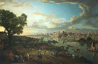 Bernardo Bellotto, View of Warsaw from Praga with Self-Portrait